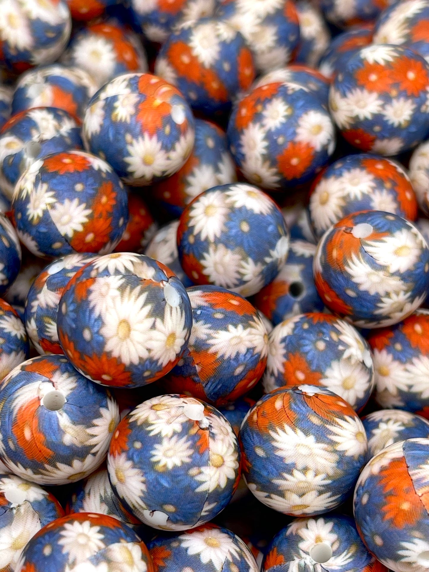 America Grown Flowers Printed Beads