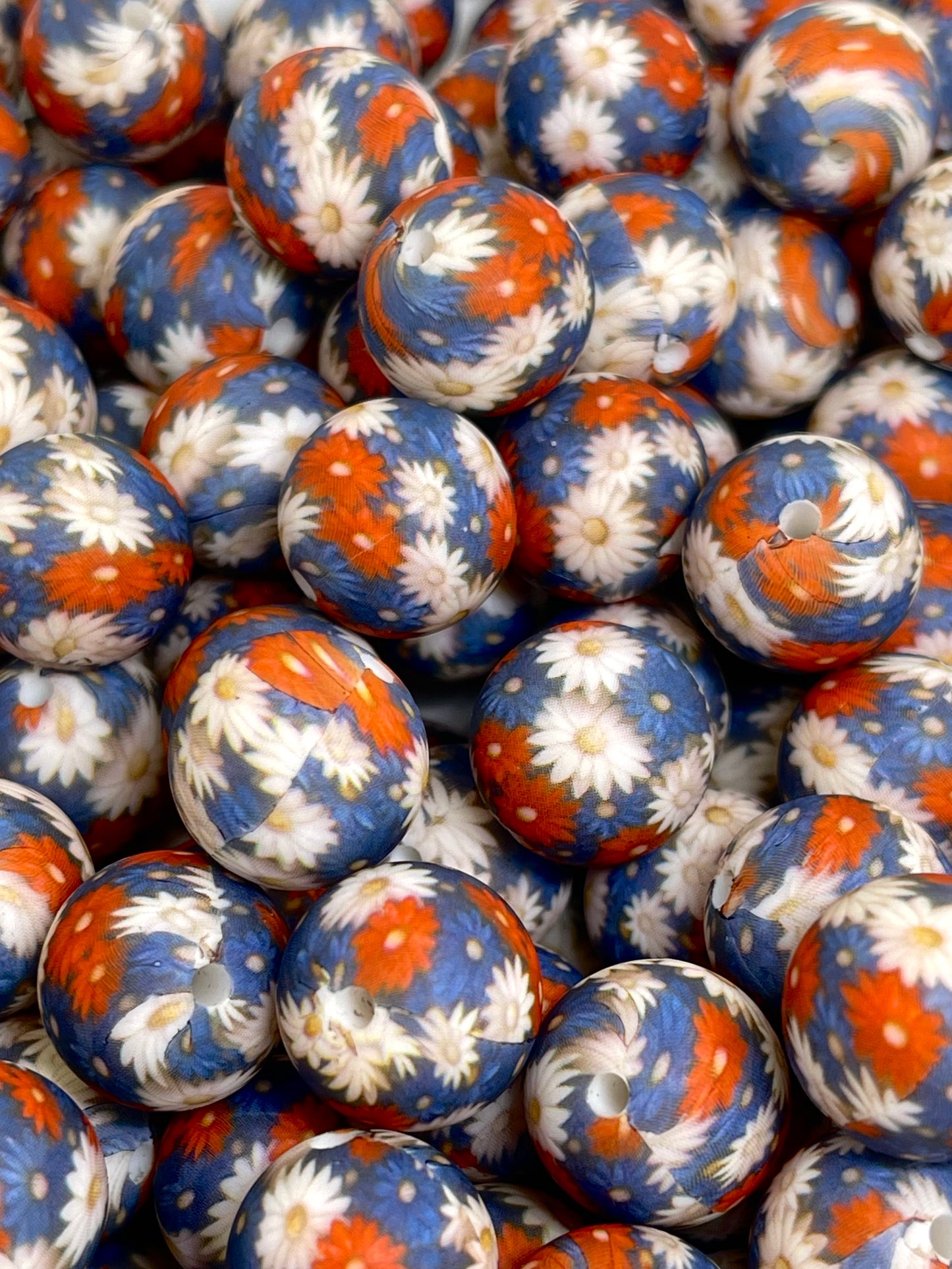 America Grown Flowers Printed Beads