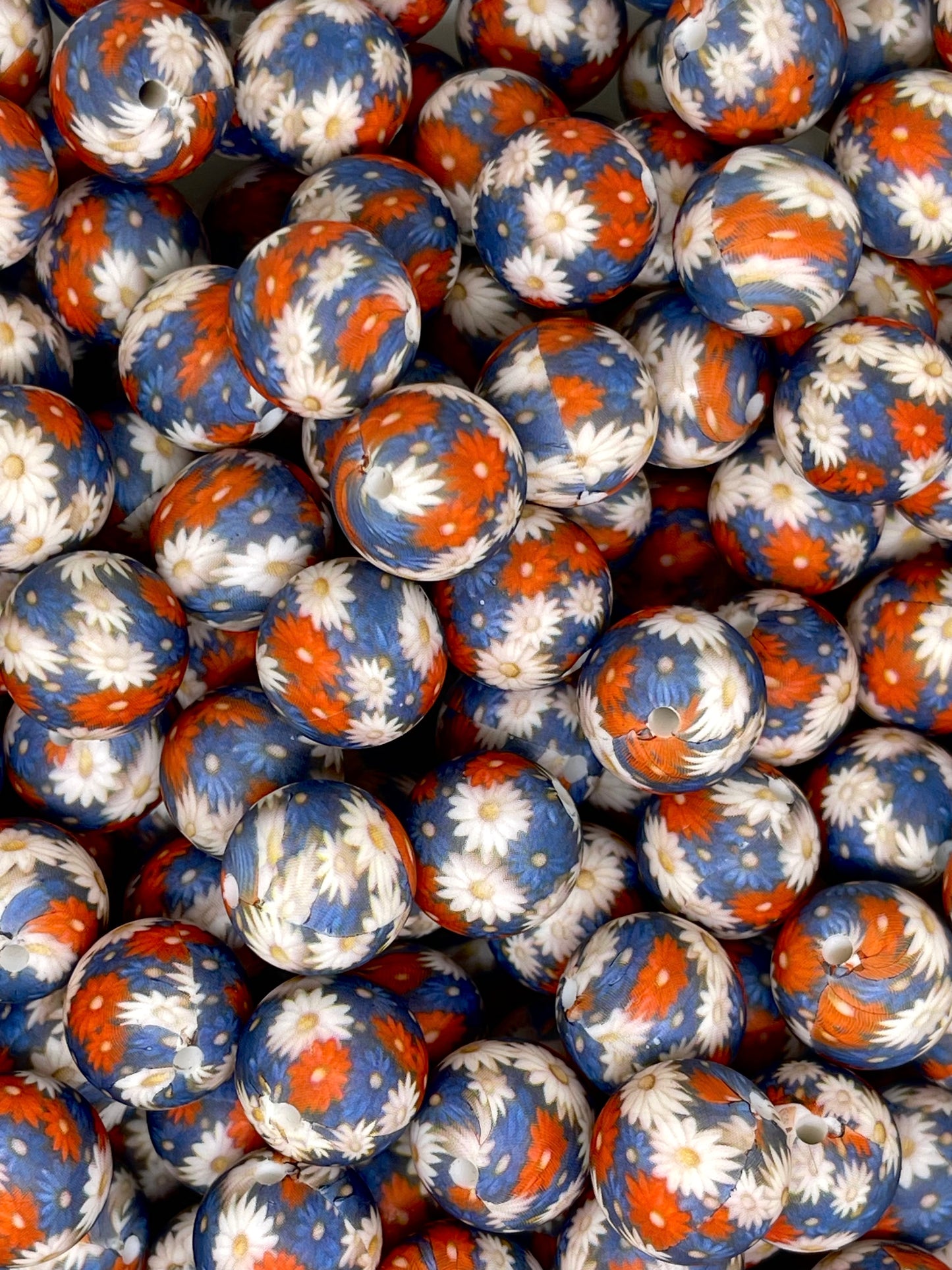 America Grown Flowers Printed Beads