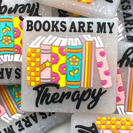 Books Are My Therapy Silicone Focal Beads