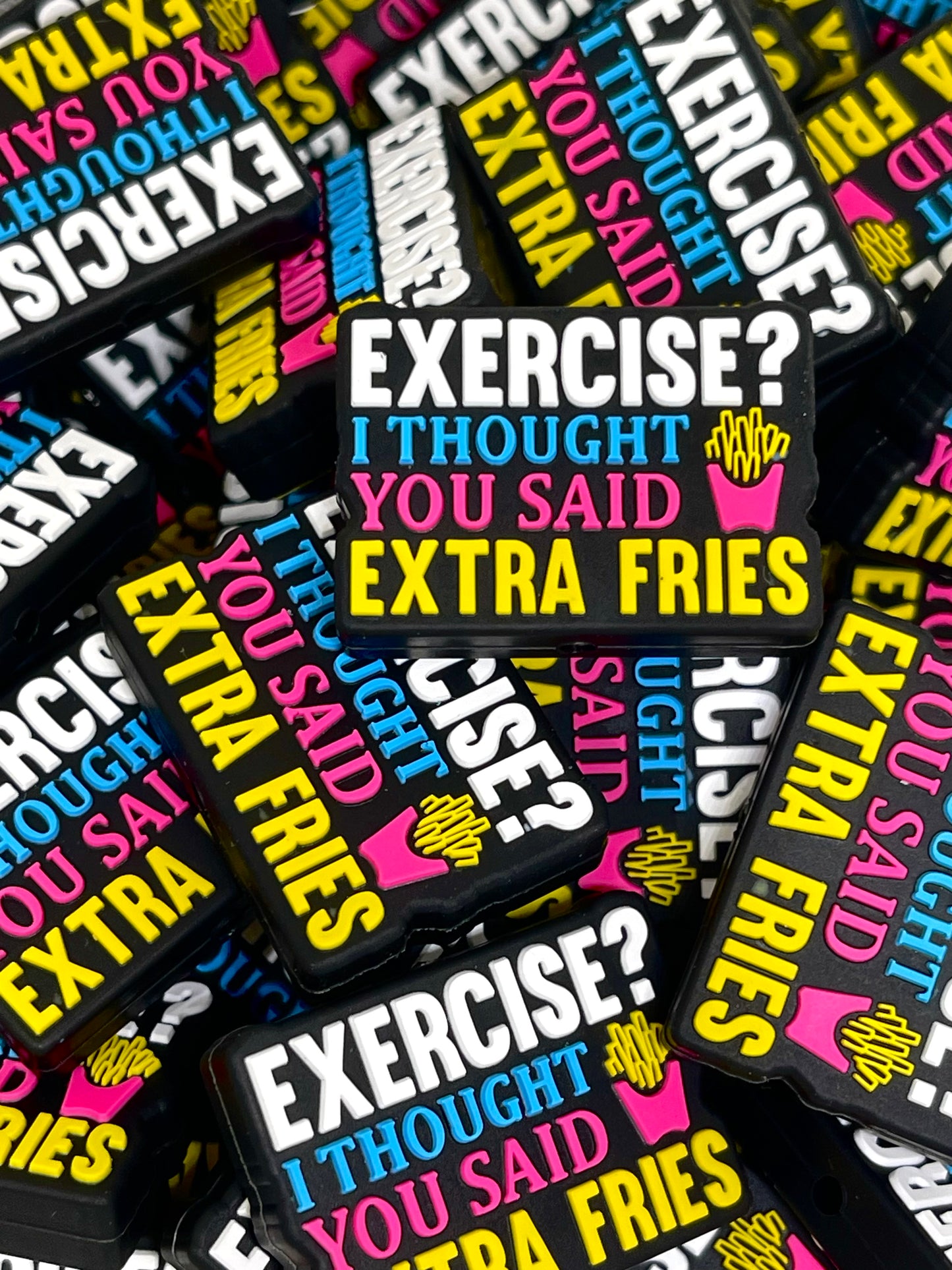 Exercise? I Thought You Said Extra Fries Focal Beads