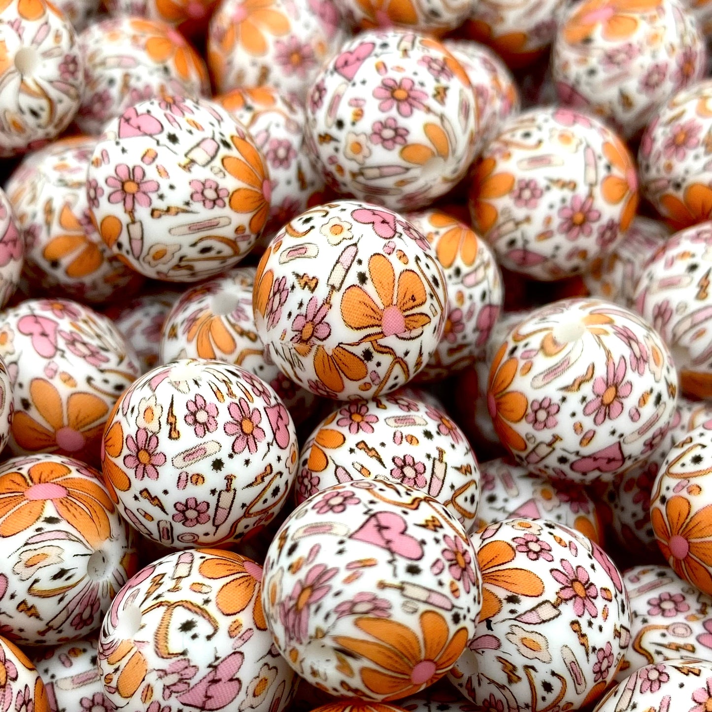 Health Care Printed Silicone Beads