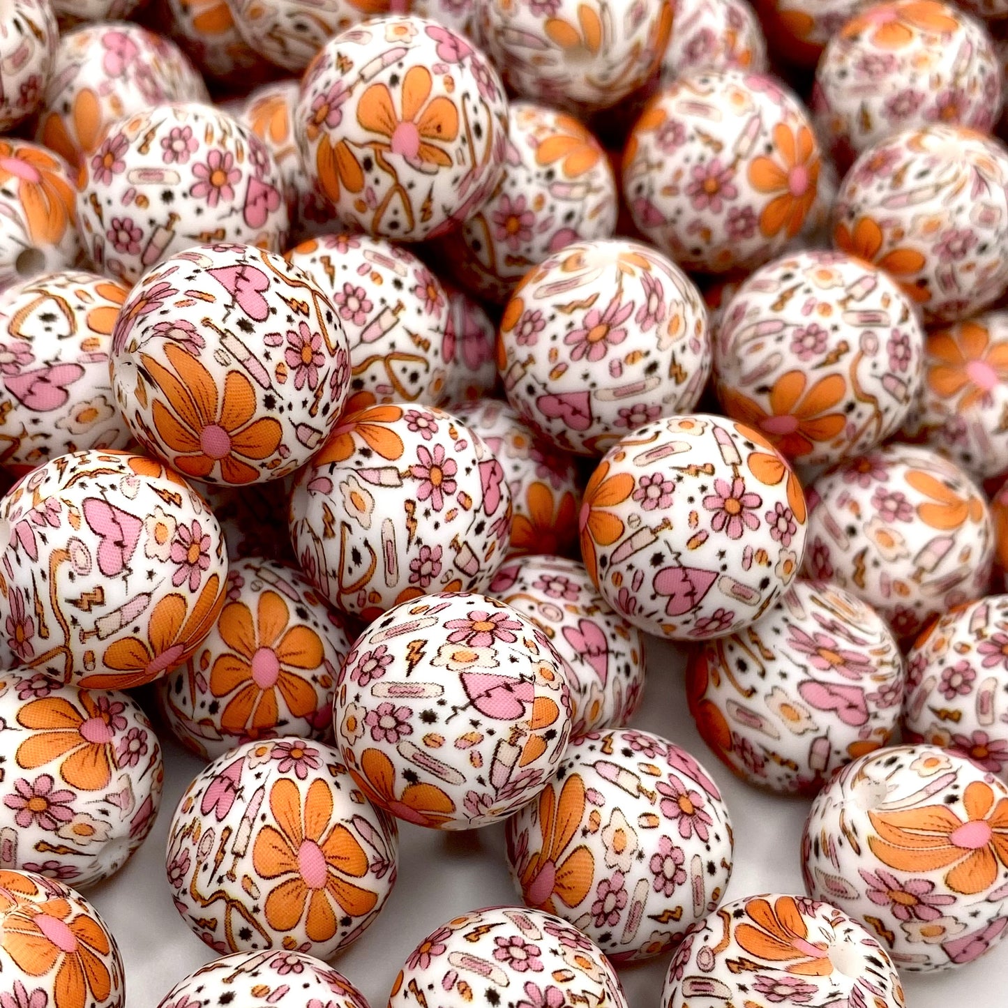 Health Care Printed Silicone Beads