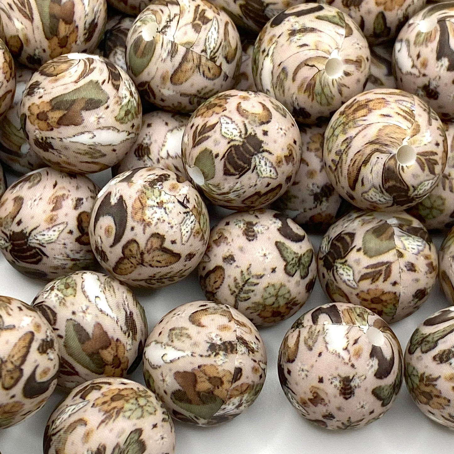 Bee Sweet & Bumble Printed Silicone Beads