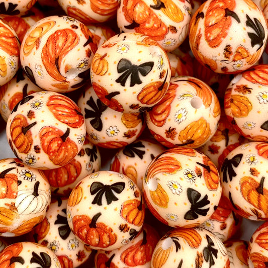 I'm No Cinderella but I Know Pumpkins are Magical Printed Silicone Beads