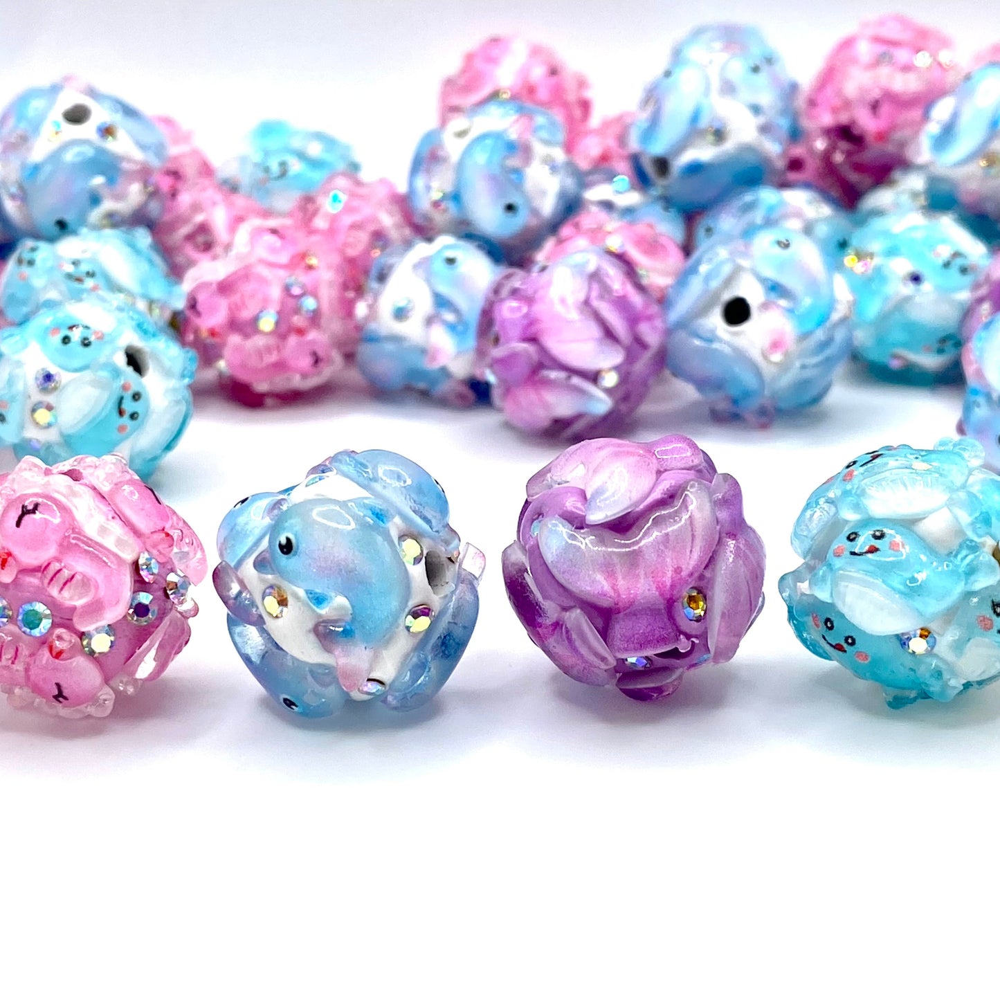 Life is Like the Ocean, it Goes Up & Down Polymer Clay Beads