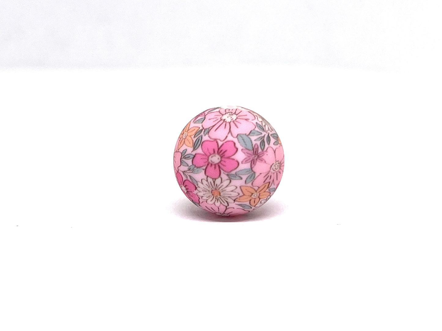 Life Is A Flower Printed Silicone Beads