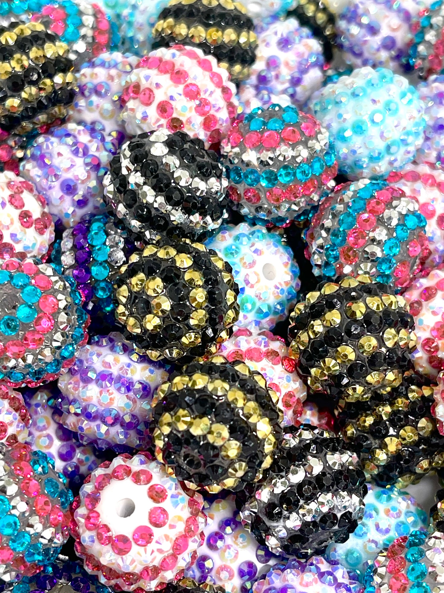 Mix Stripe Rhinestone Beads