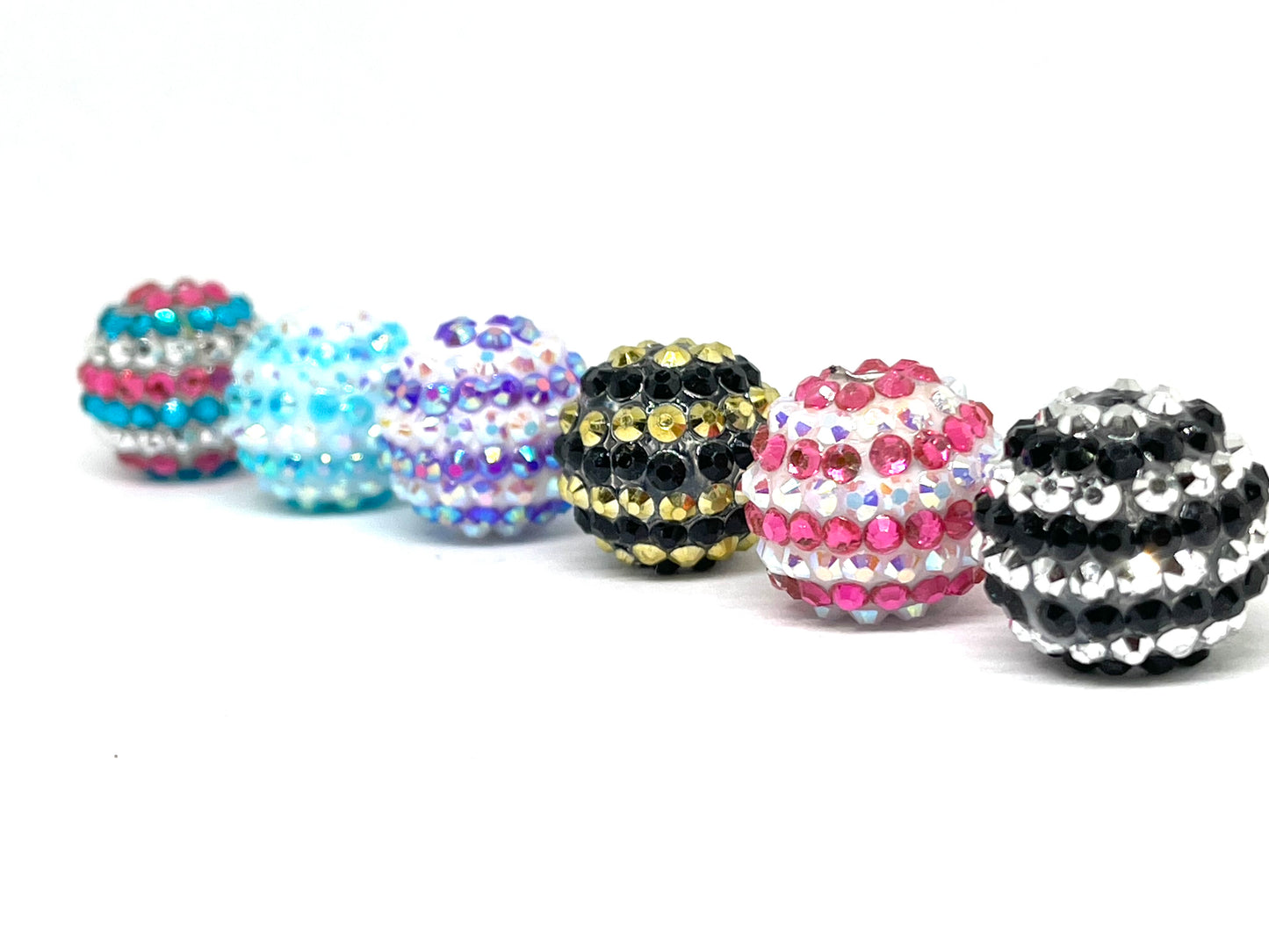 Mix Stripe Rhinestone Beads