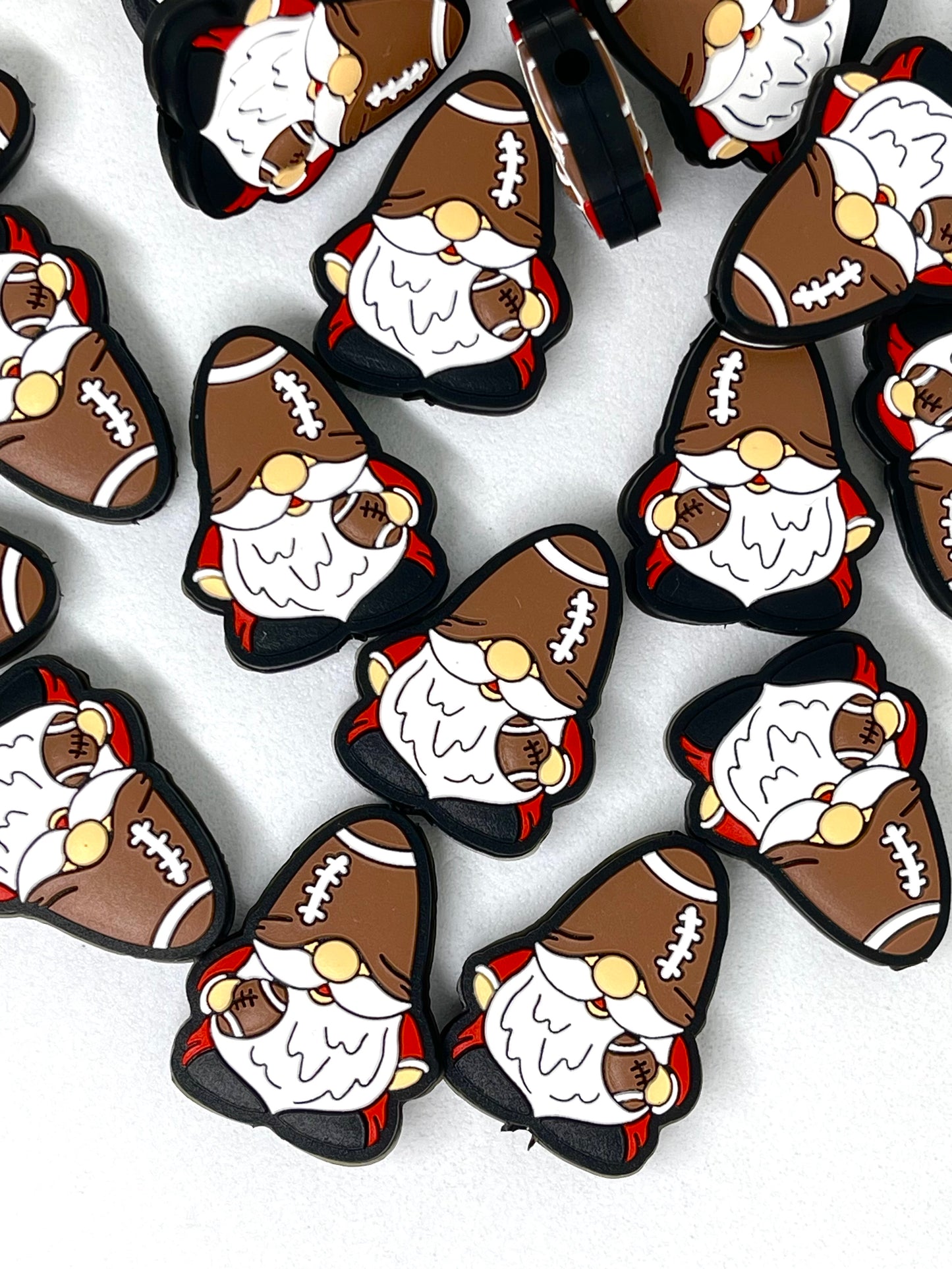 Football Gnome Silicone Focal Beads