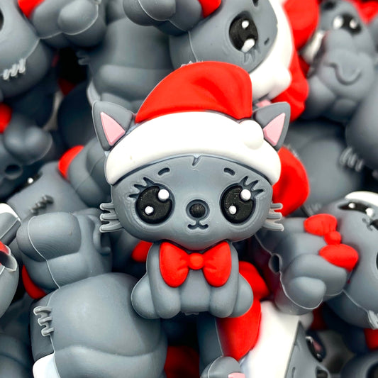 Cats + Christmas = Cattastic 3D Silicone Focal Beads
