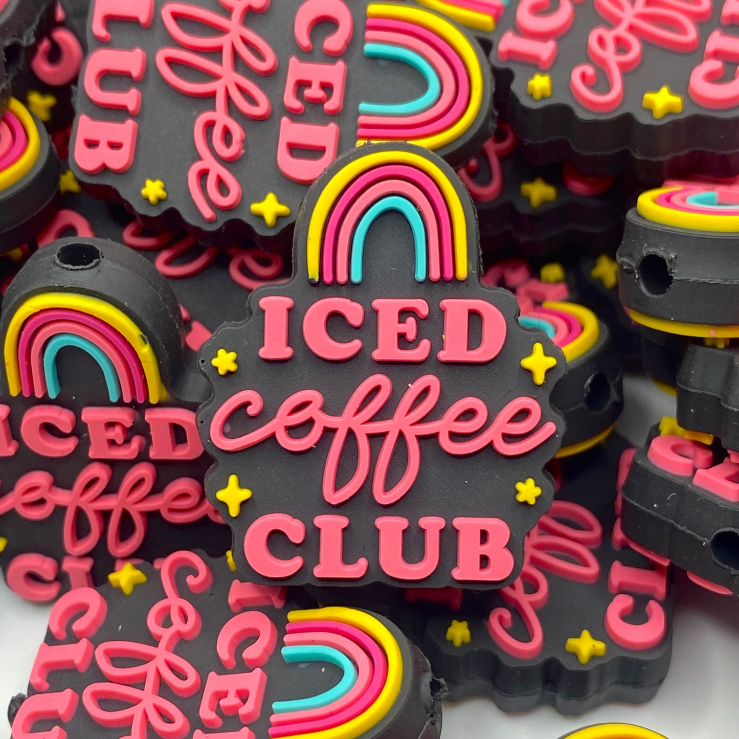 Ice Coffee Club PVC Focal Beads