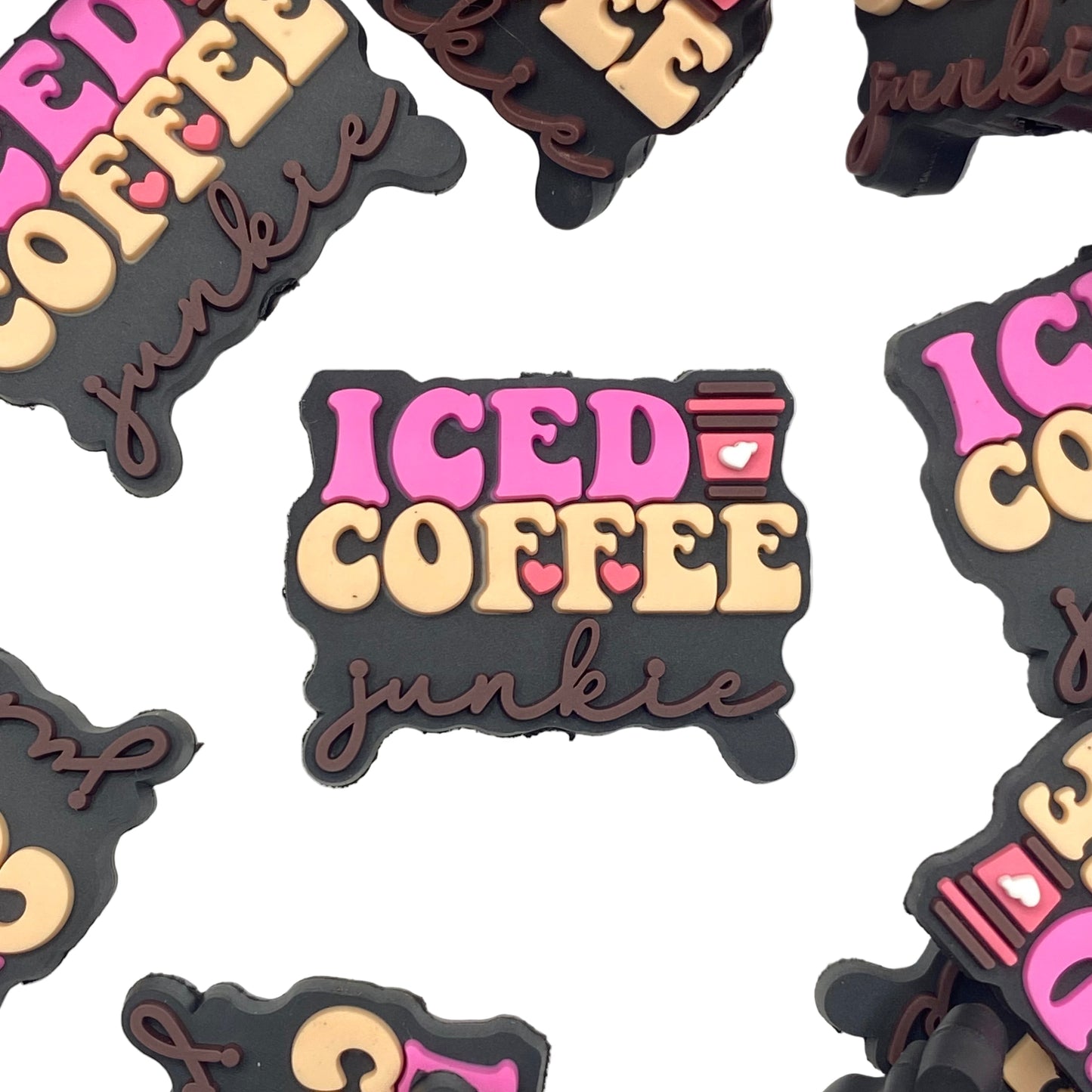 Ice Coffee Junkie PVC Focal Beads