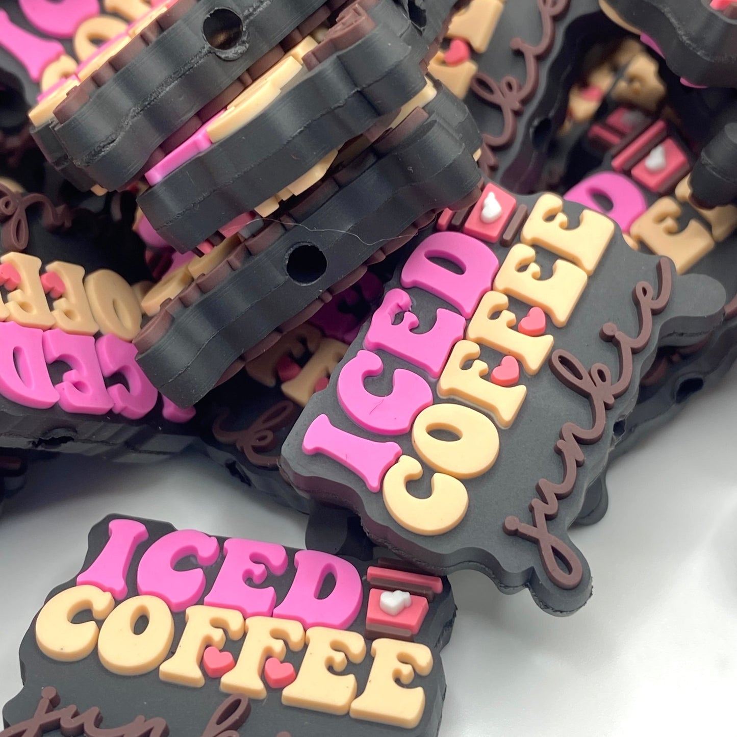 Ice Coffee Junkie PVC Focal Beads