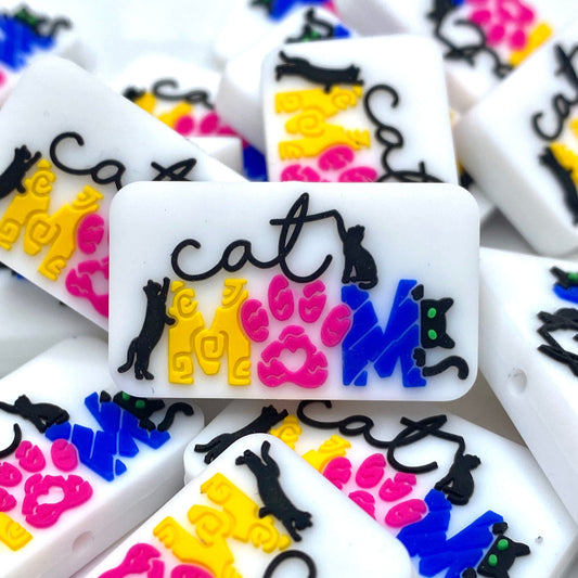 Cat Mom Silicone Focal Beads - EXCLUSIVE