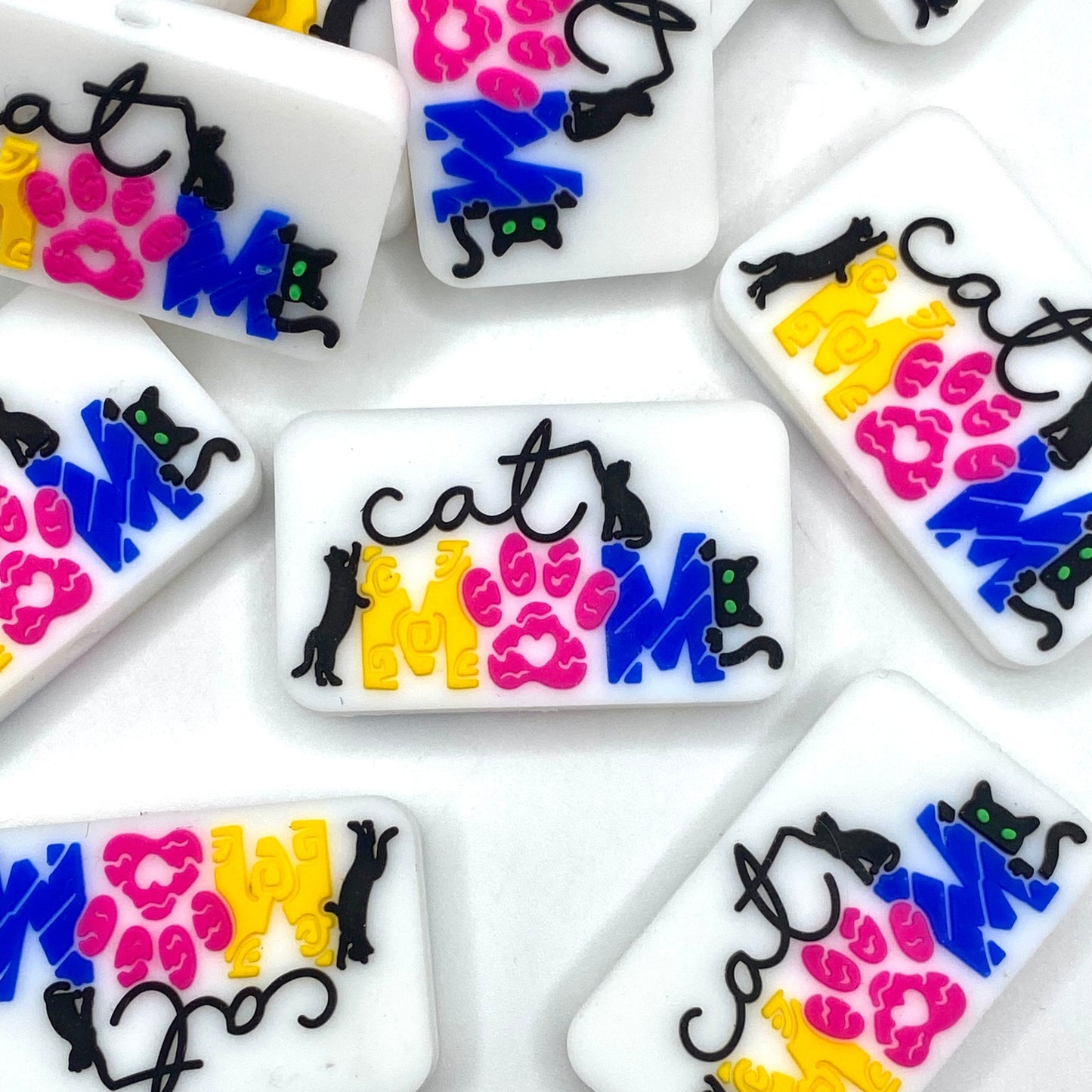 Cat Mom Silicone Focal Beads - EXCLUSIVE