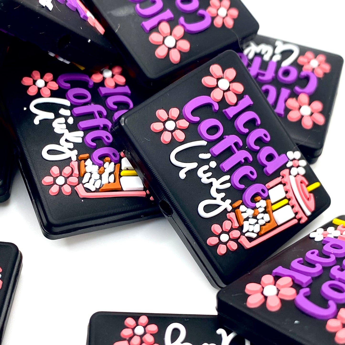 Iced Coffee Girly Silicone Focal Beads