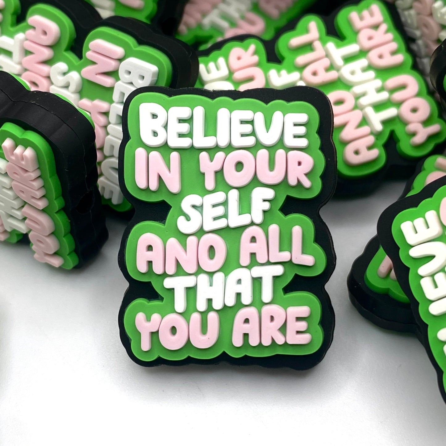 Believe In Yourself and All That You Are PVC Focal Beads