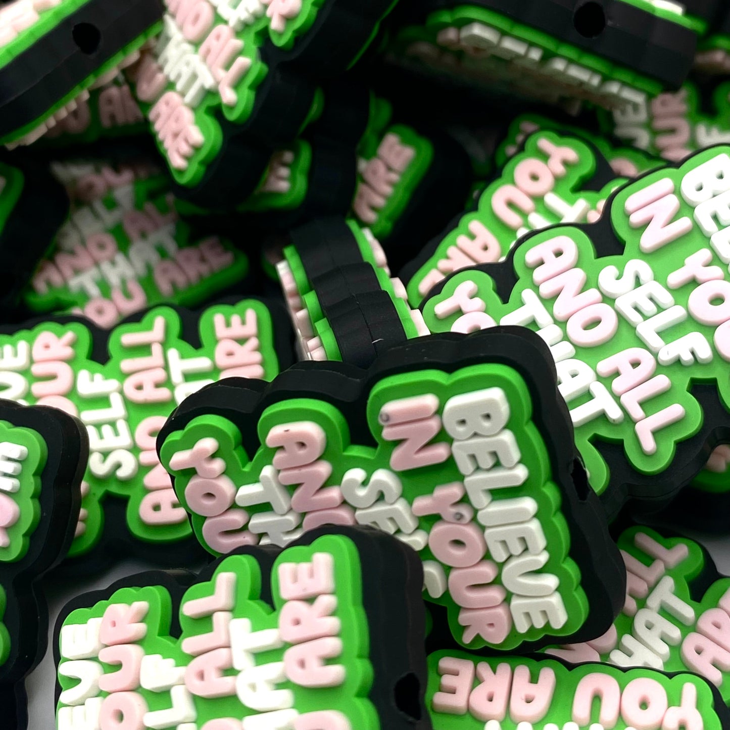 Believe In Yourself and All That You Are PVC Focal Beads