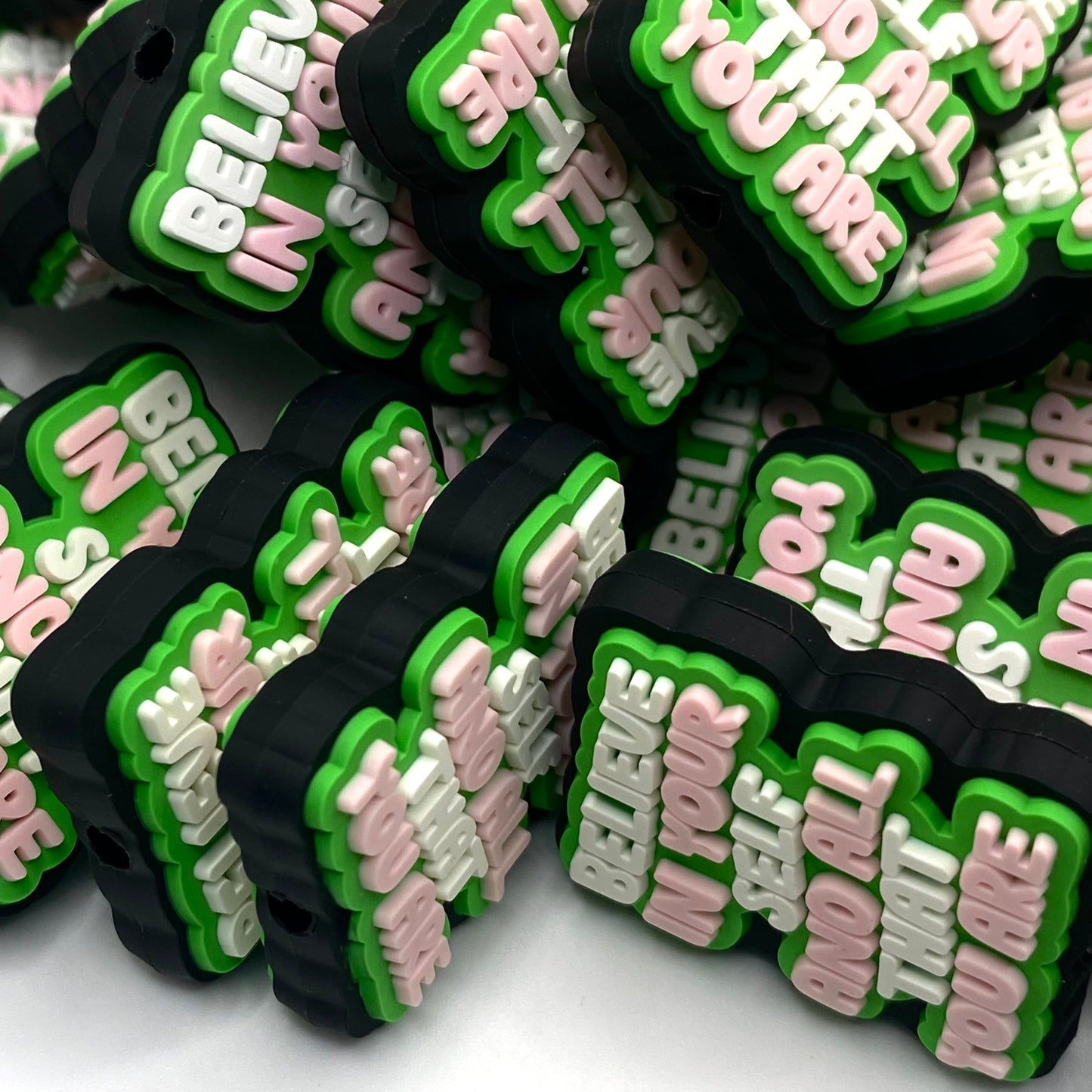 Believe In Yourself and All That You Are PVC Focal Beads