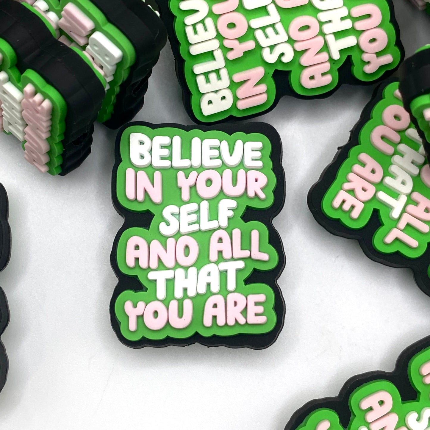 Believe In Yourself and All That You Are PVC Focal Beads