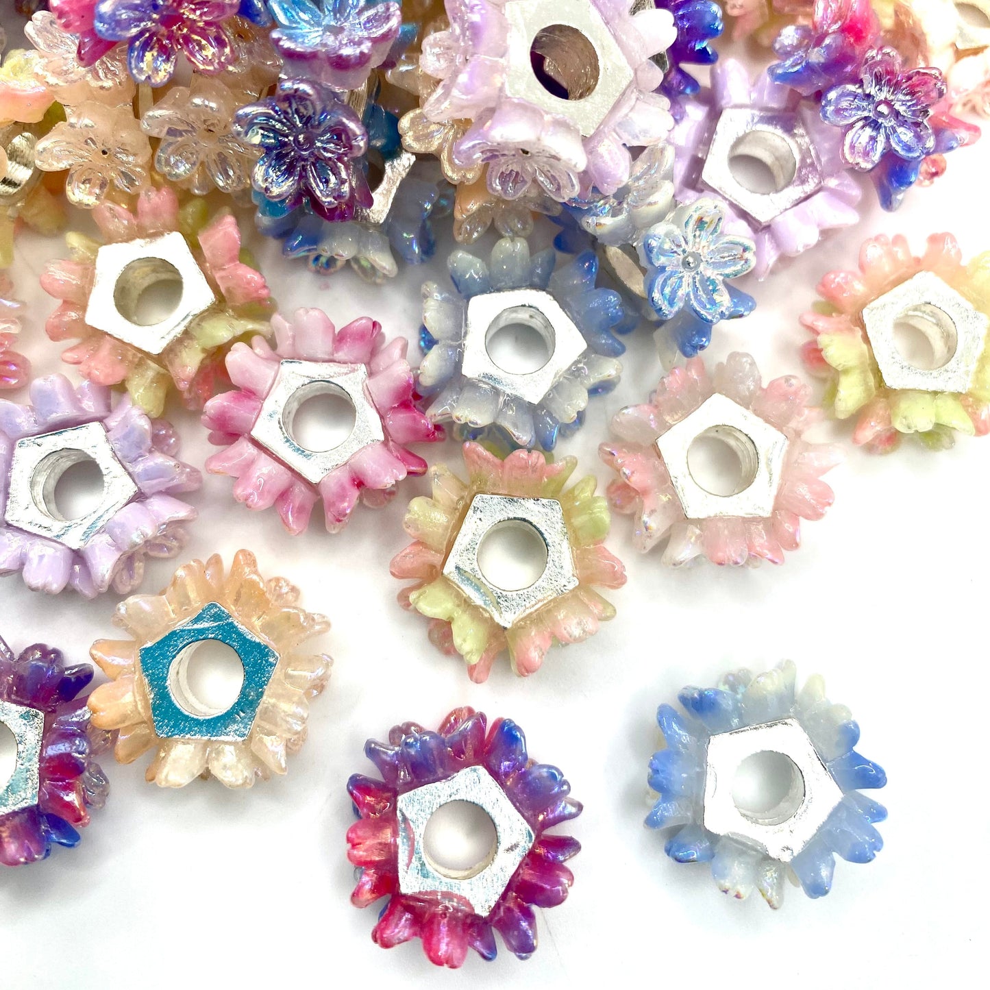 Sweet As A Cherry Blossom Fancy Spacer Beads