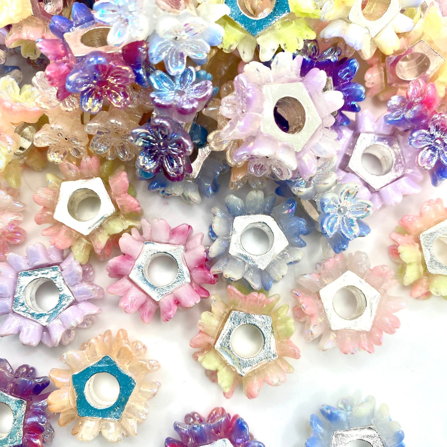 Sweet As A Cherry Blossom Fancy Spacer Beads