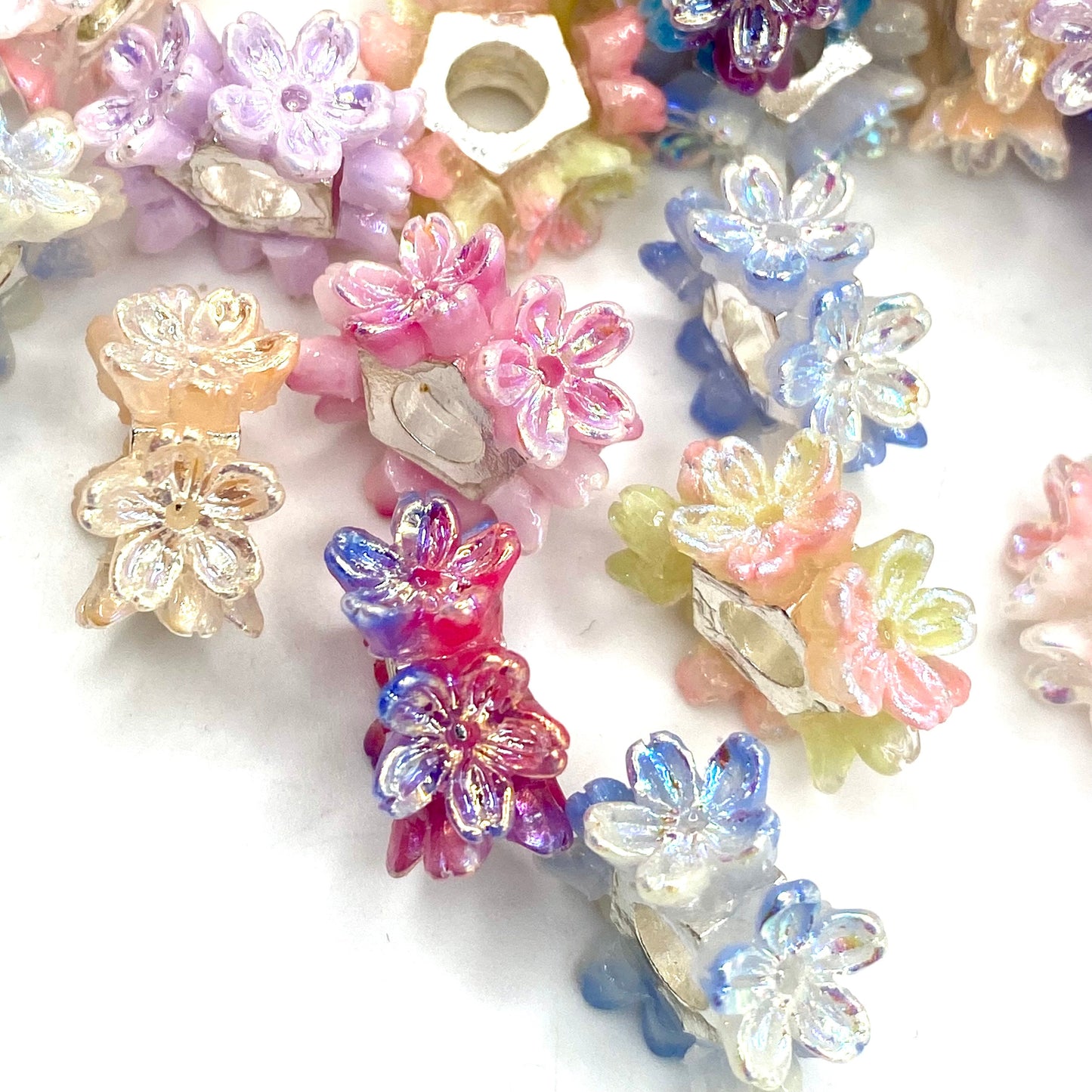 Sweet As A Cherry Blossom Fancy Spacer Beads