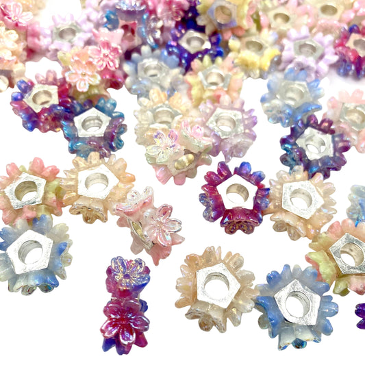 Sweet As A Cherry Blossom Fancy Spacer Beads