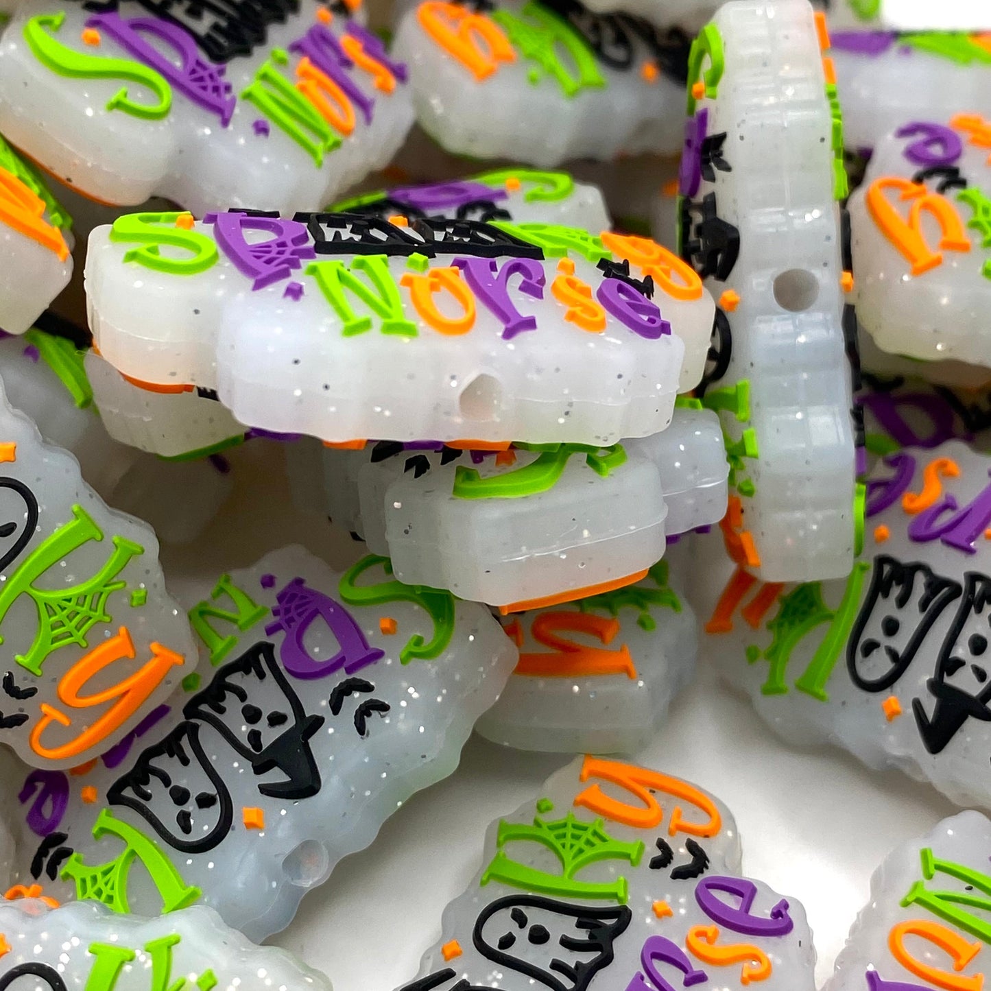 Spooky Nurse Silicone Focal Beads
