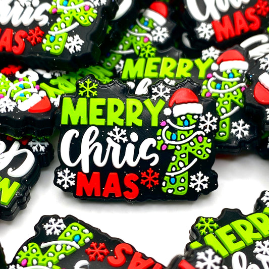 Merry-CHRIST-Mas Silicone Focal Beads