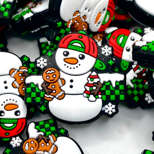 Cooler Than Ice Snowman Silicone Focal Beads