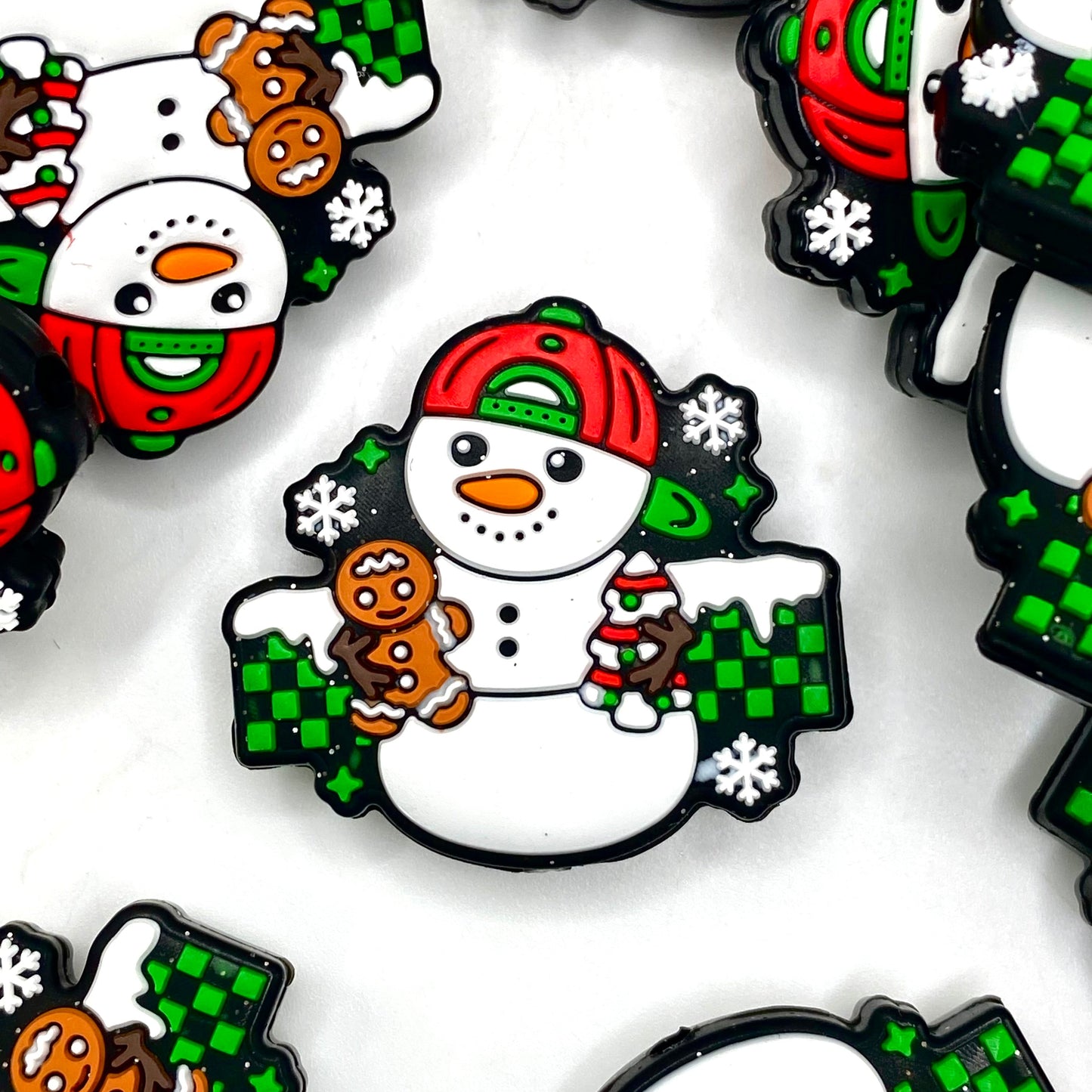 Cooler Than Ice Snowman Silicone Focal Beads