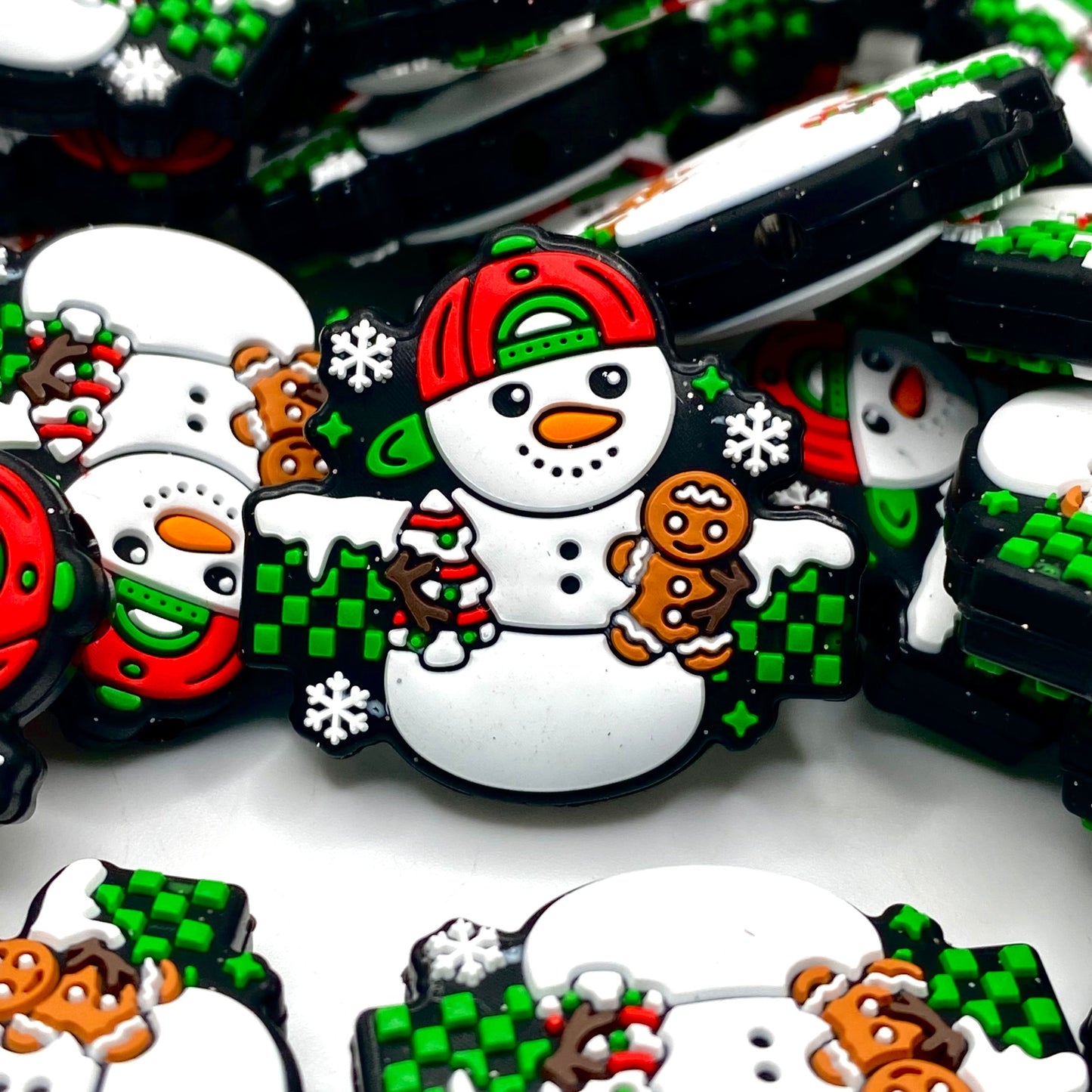 Cooler Than Ice Snowman Silicone Focal Beads