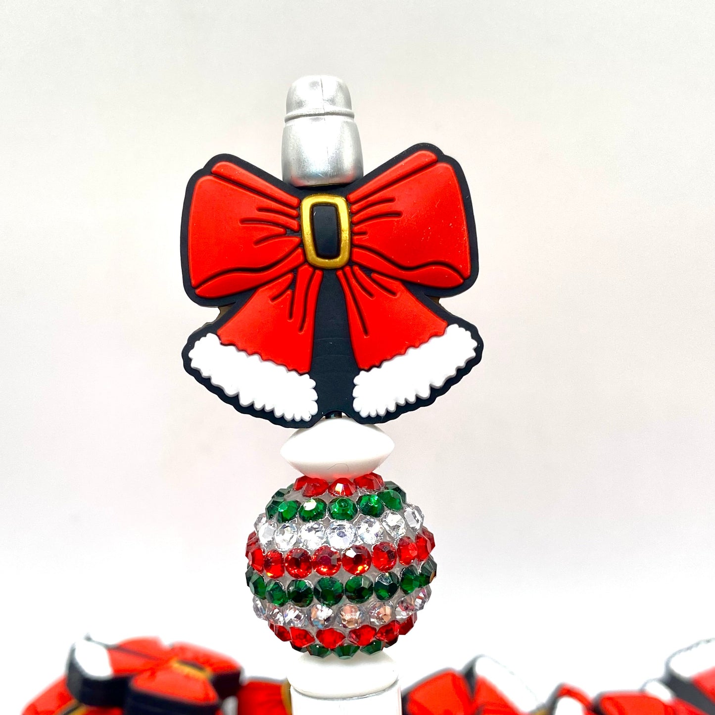 Santa's Favorite Bows Silicone Focal Beads