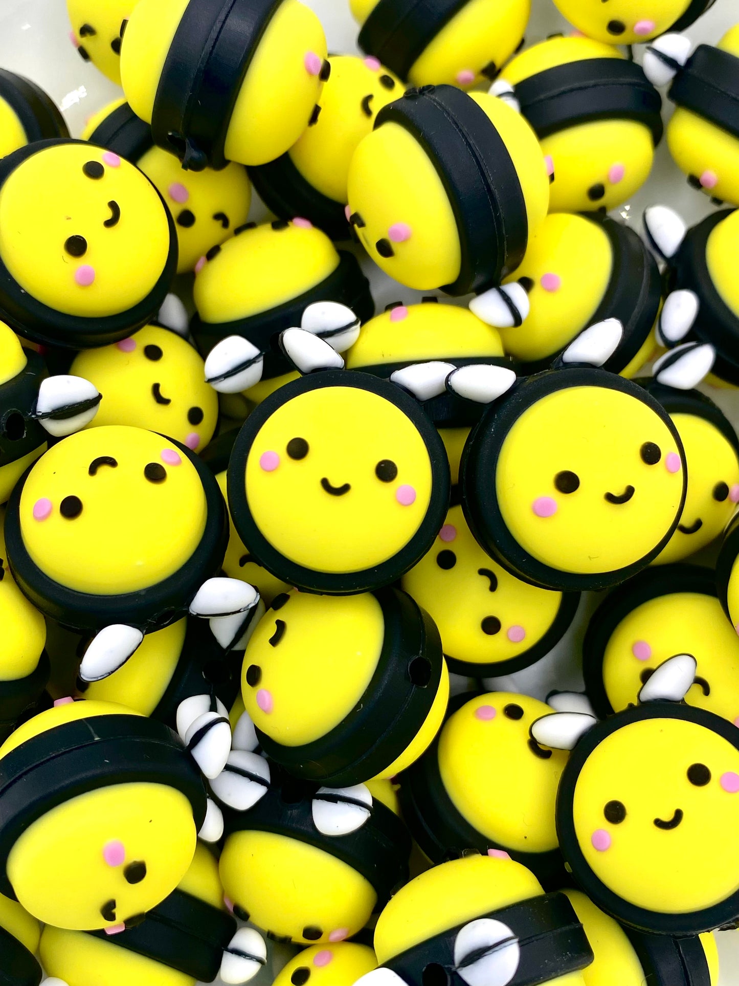 Cute As Can Bee 3D Silicone Focal Beads