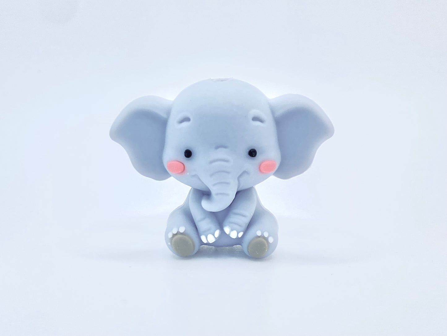 I Love Elephants 3D Silicone Focal Beads