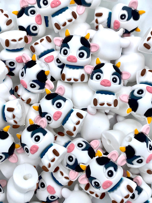 All I Need Is This Cow 3D Silicone Focal Beads