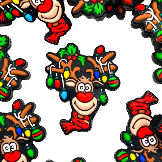 Shine Bright, Like Rudolph Silicone Focal Beads