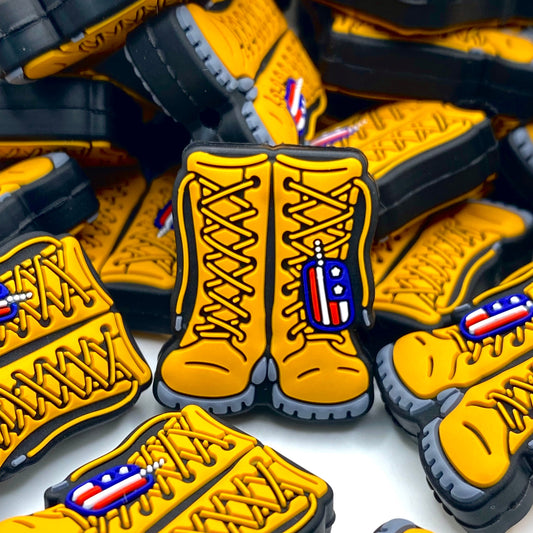 Work Boots, Not Suits! Silicone Focal Beads