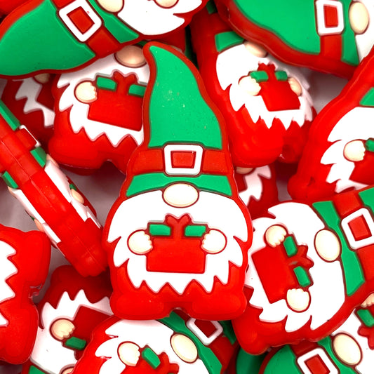 Have A Gnomie Holiday! Silicone Focal Beads