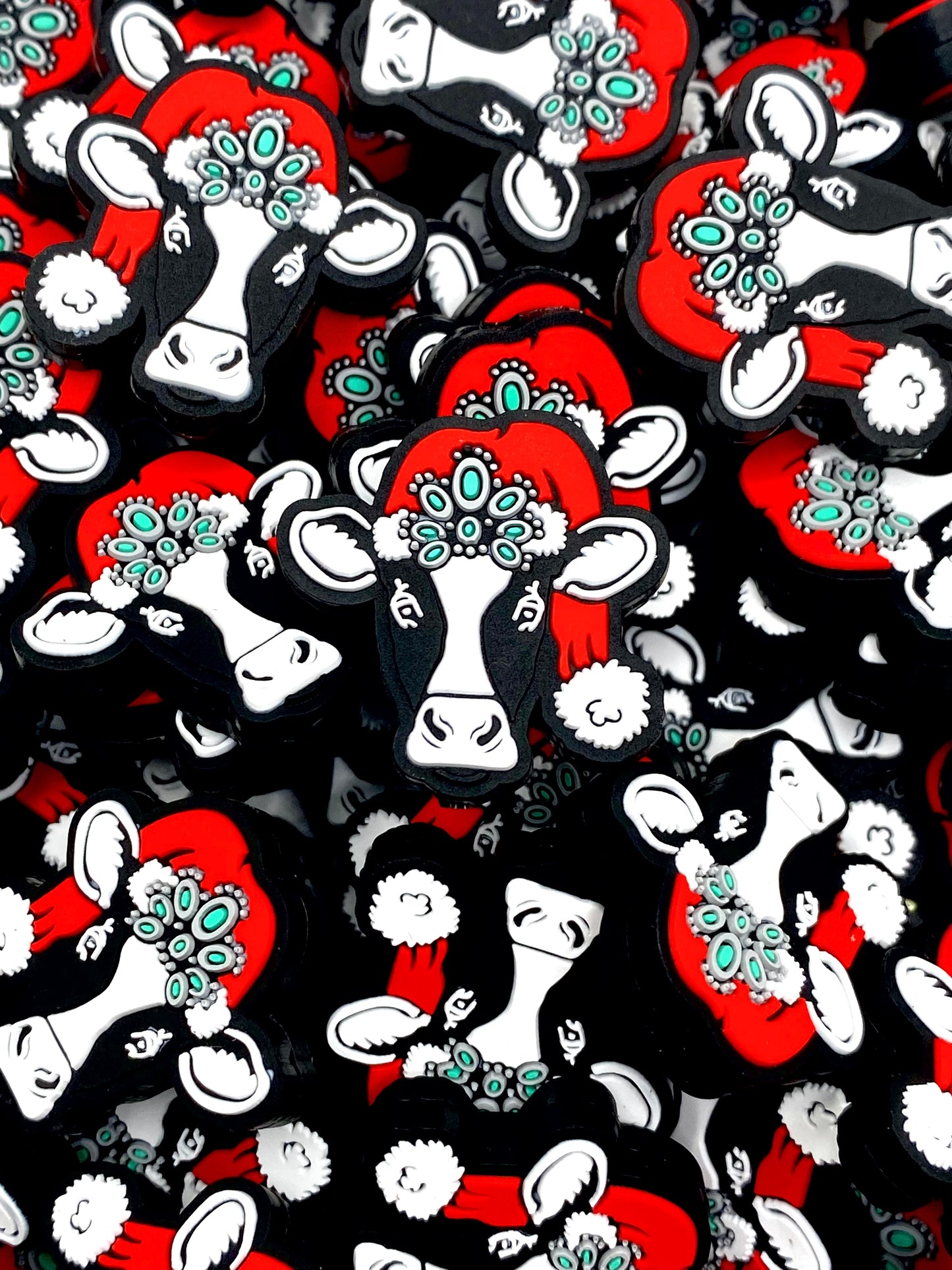 Dear Santa Just Bring Cows Silicone Focal Beads