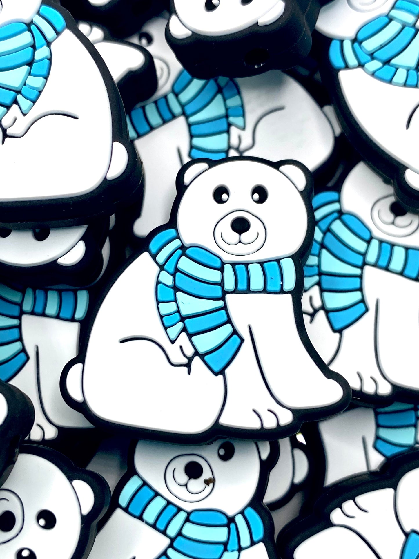 Keep Warm Polar Bear Silicone Focal Beads