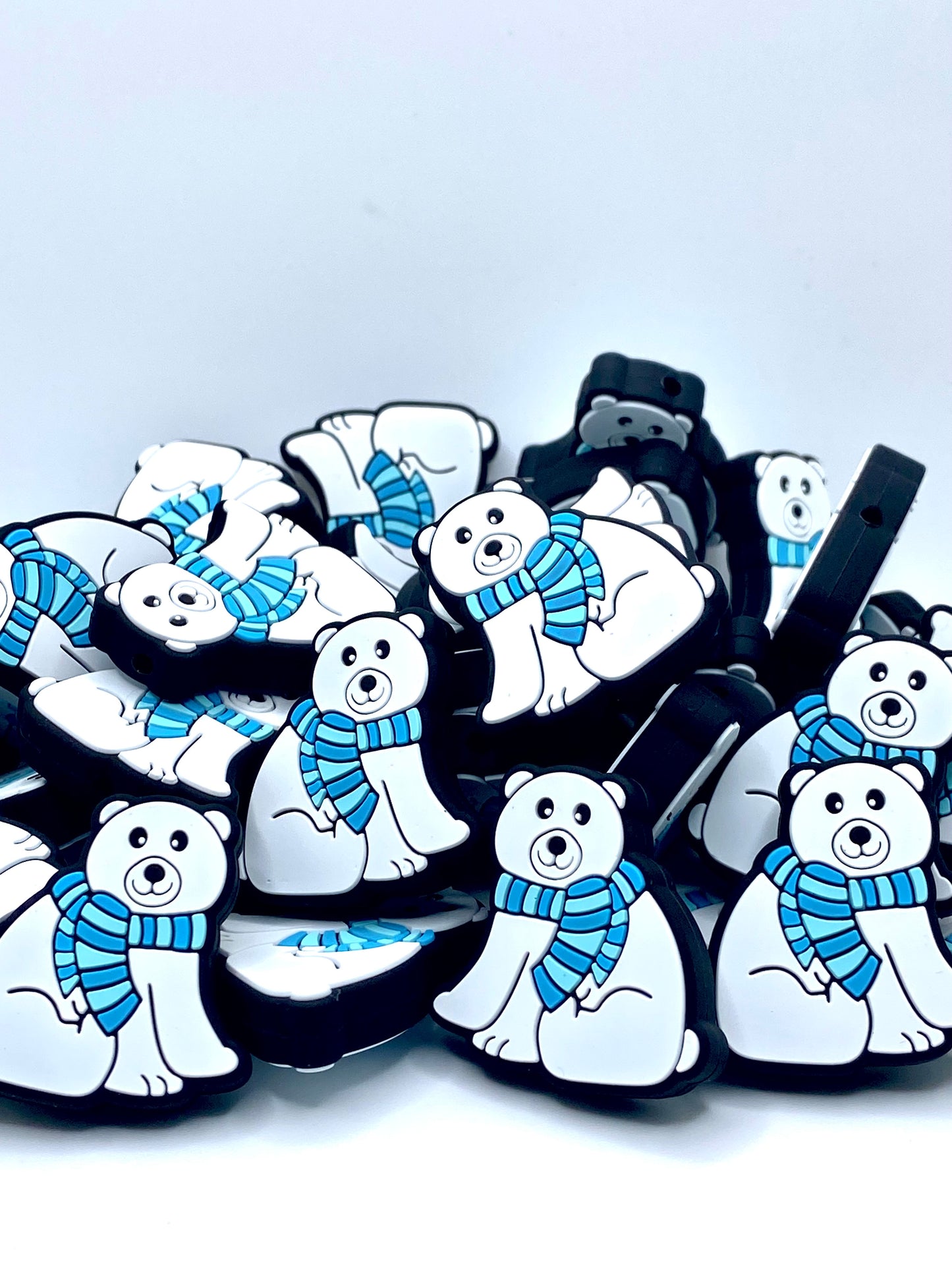 Keep Warm Polar Bear Silicone Focal Beads