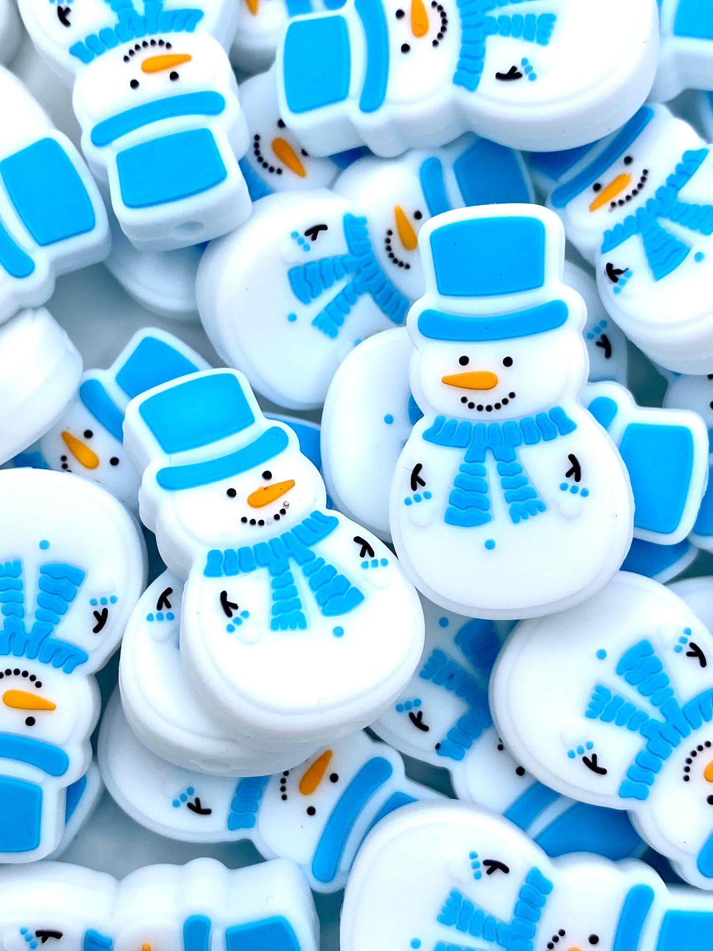 Frosty The Snowman Silicone Focal Beads