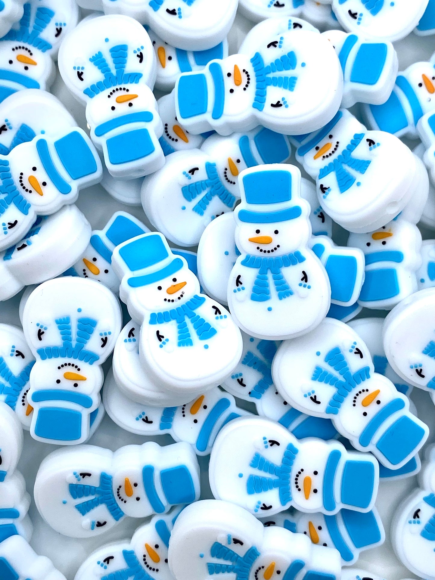 Frosty The Snowman Silicone Focal Beads