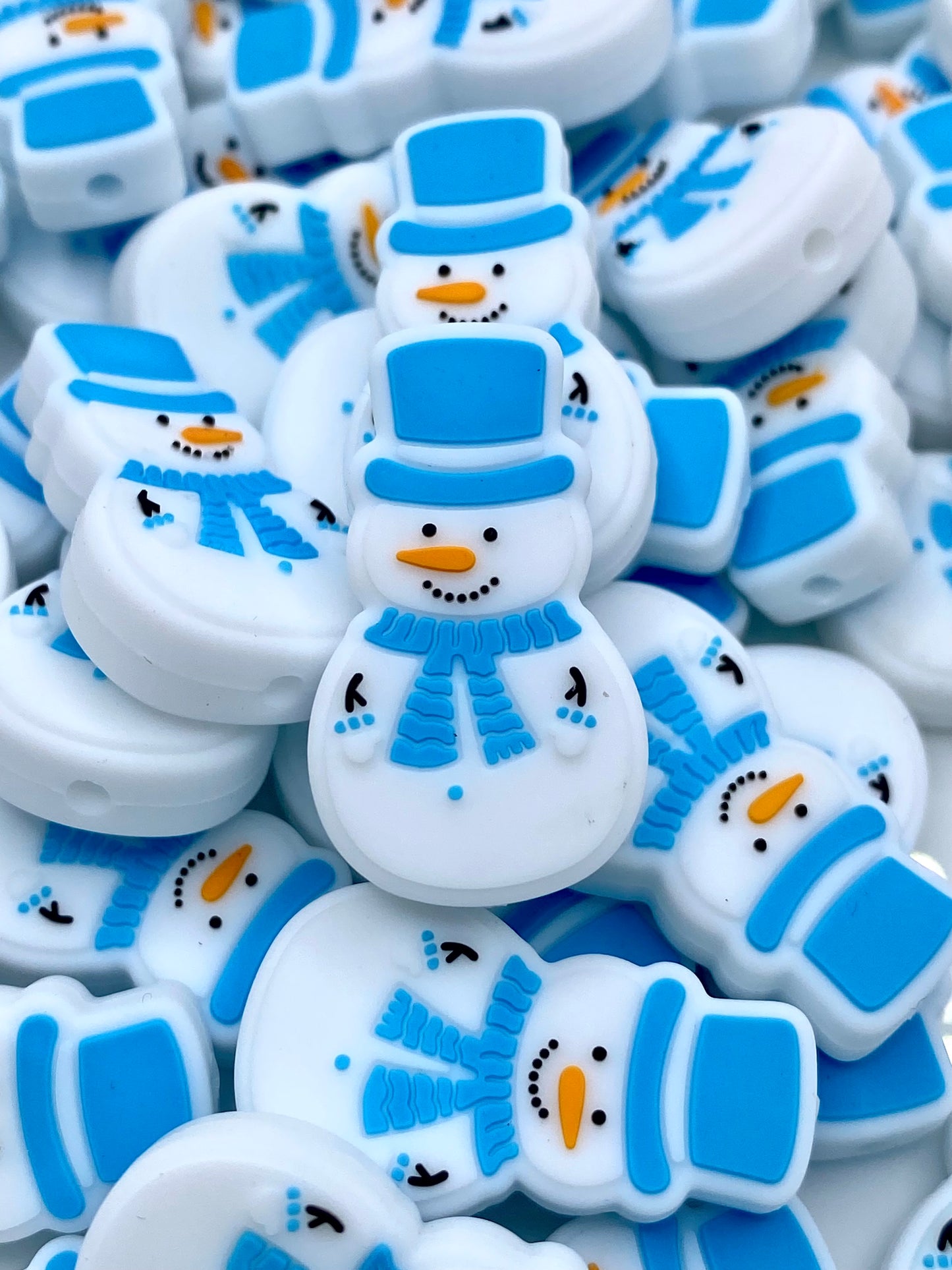 Frosty The Snowman Silicone Focal Beads