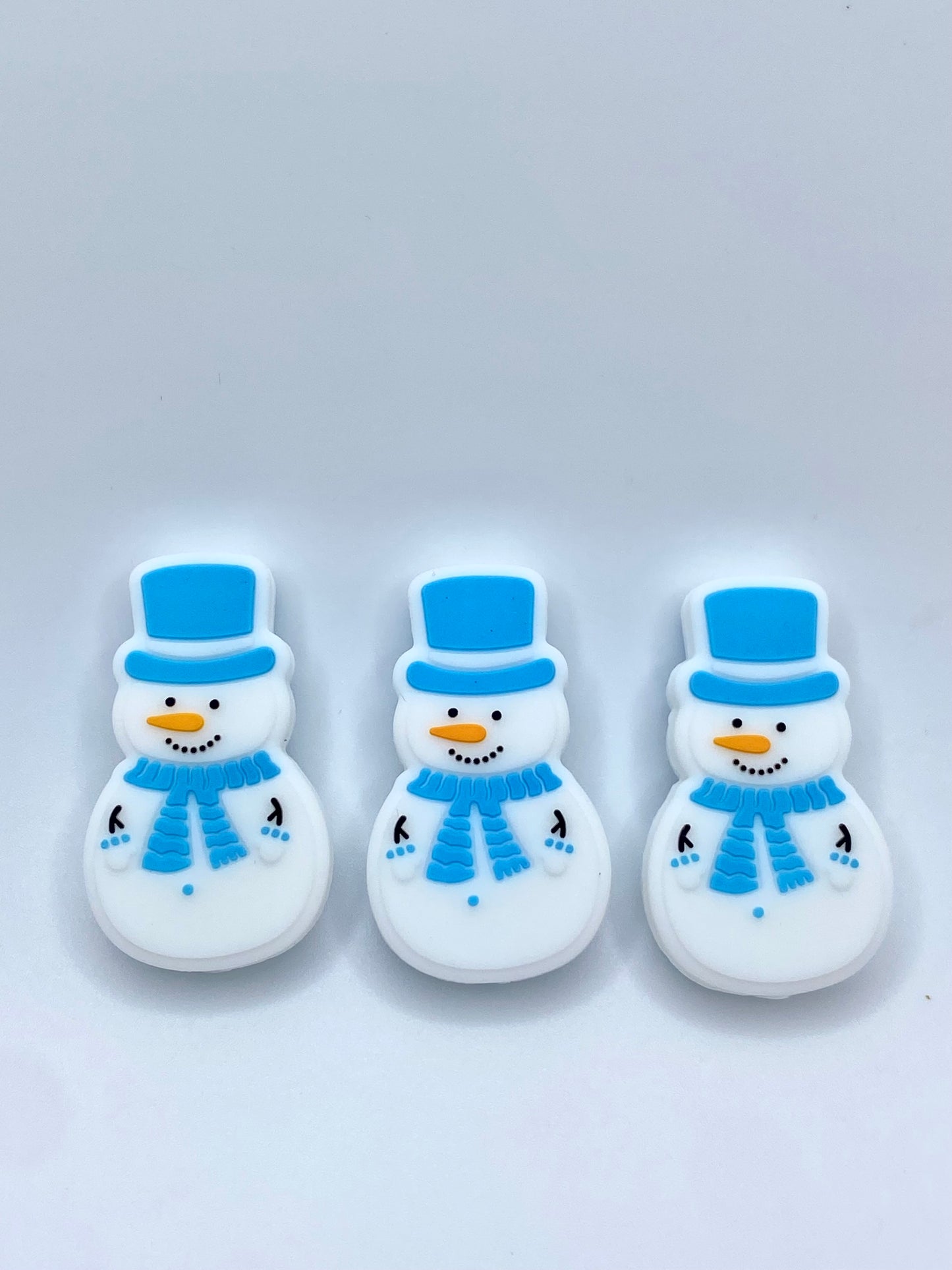 Frosty The Snowman Silicone Focal Beads