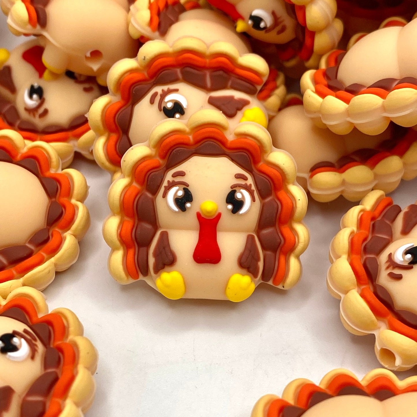 Winner Winner Turkey Dinner 3D Silicone Focal Beads