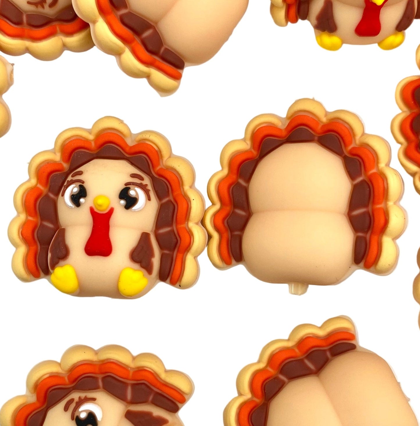 Winner Winner Turkey Dinner 3D Silicone Focal Beads